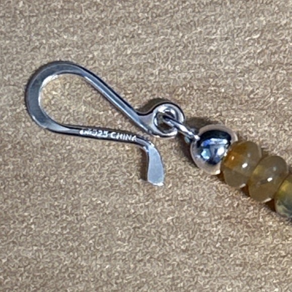 Amber and Sterling silver beaded necklace with matching pendant by Jay King - Picture 7 of 12